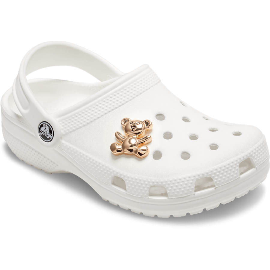 Crocs|Gold Teddy Bear Jibbitz Shoe Charm