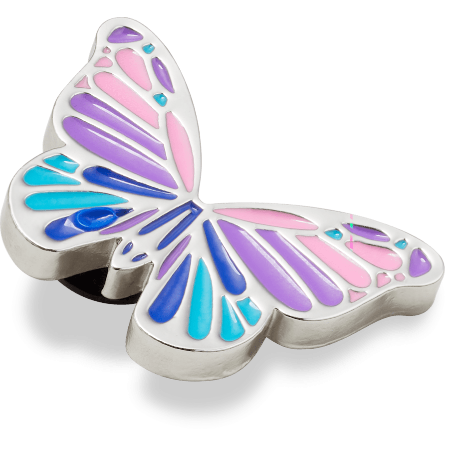 Crocs|Multi Purple Butterfly Jibbitz Shoe Charm