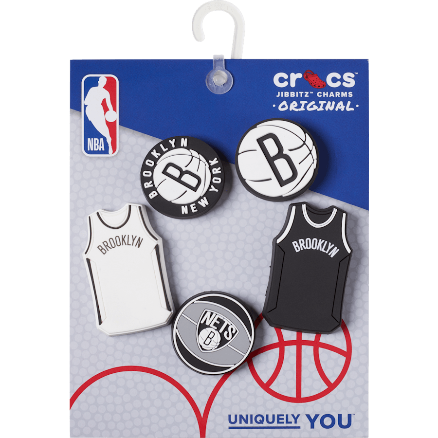 Crocs|NBA Brooklyn Nets 5 Pack Jibbitz™ charms