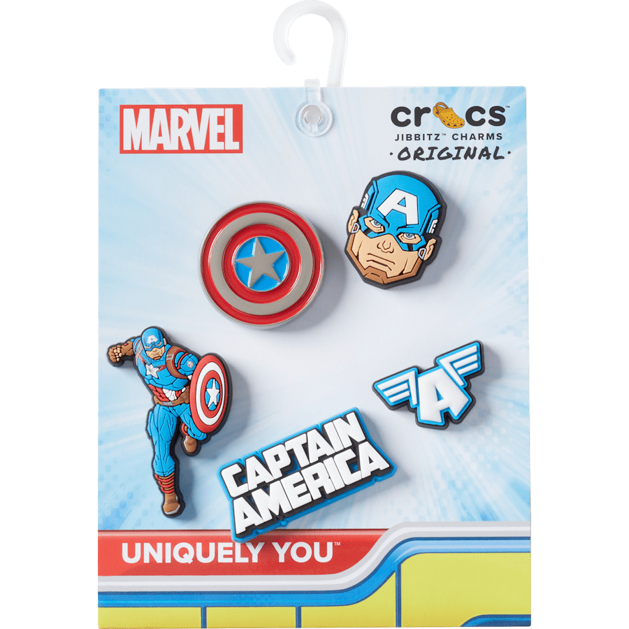 Crocs|Captain America 5 Pack Jibbitz™ charms