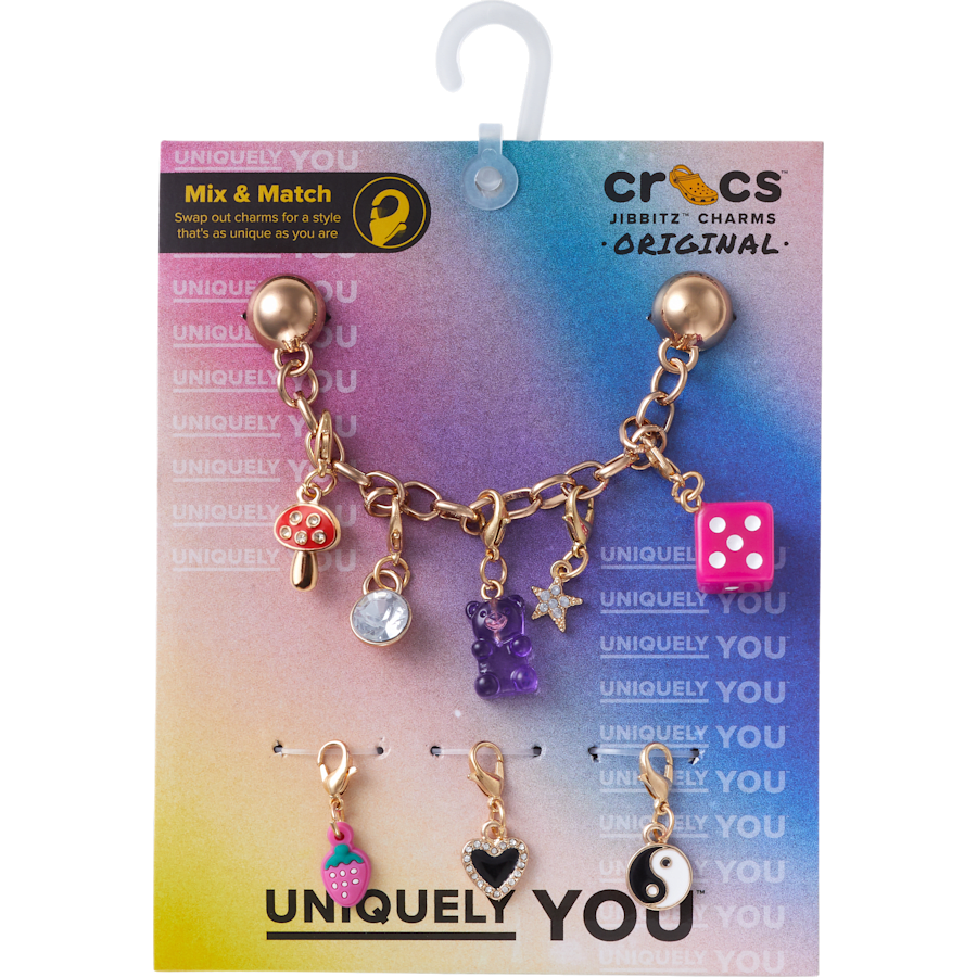 Crocs|Custom Charm Chain 5 Pack Jibbitz™ charms