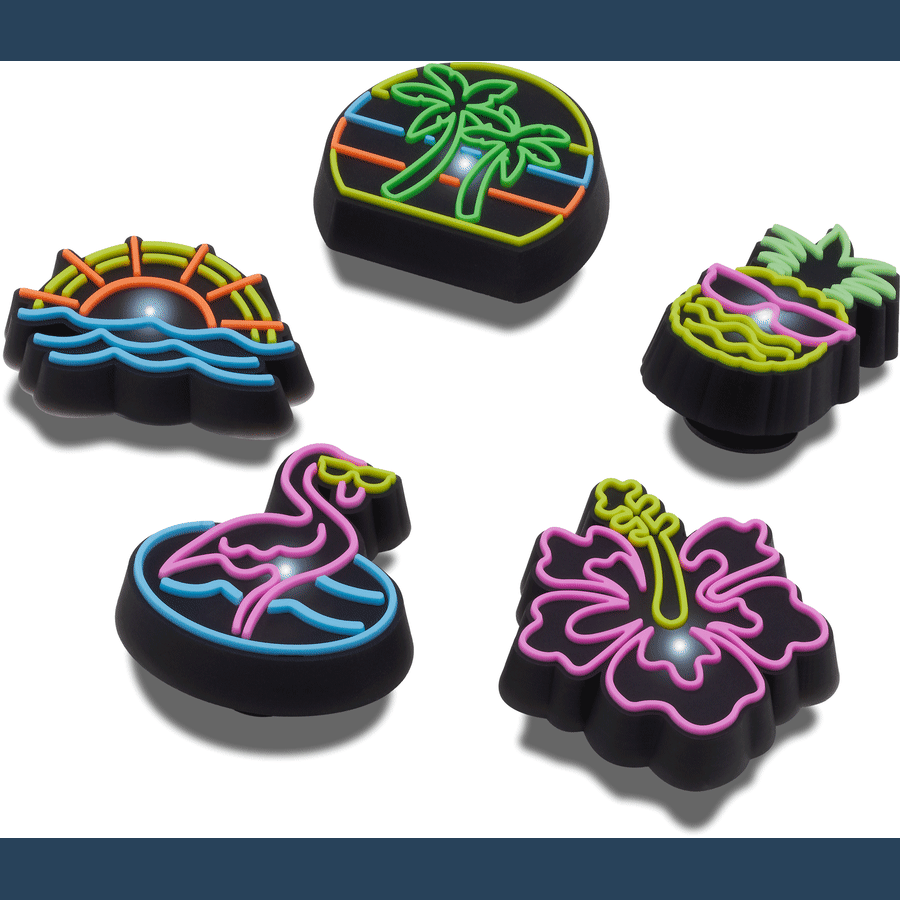 Crocs|Lights Up Neon 5 Pack Jibbitz™ charms
