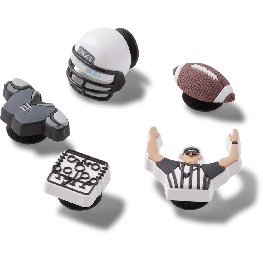 Crocs|Football Team 5 Pack Jibbitz™ charms