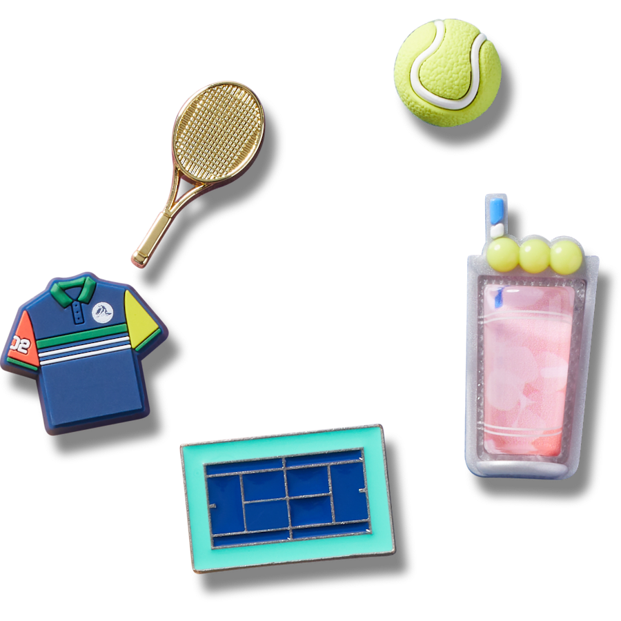 Crocs|Day at The Tennis Court 5 Pack Jibbitz™ charms