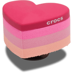 Crocs|Stacked Pink Heart Jibbitz™ charms