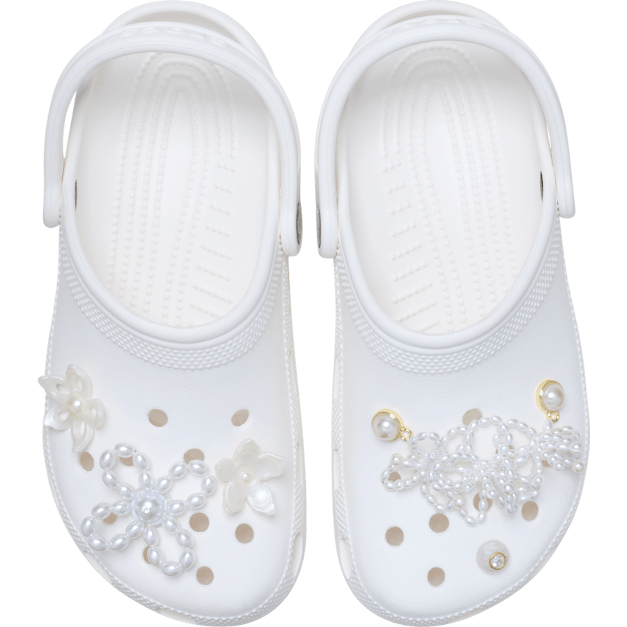 Crocs|White Pearl Beaded 5 Pack Jibbitz™ charms