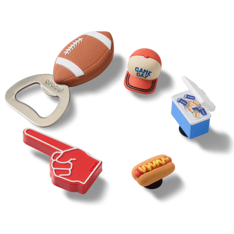 Crocs|Tailgate 5 Pack Jibbitz™ charms
