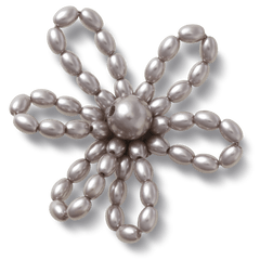 Crocs|Grey Pearl Beaded Daisy Jibbitz™ charms