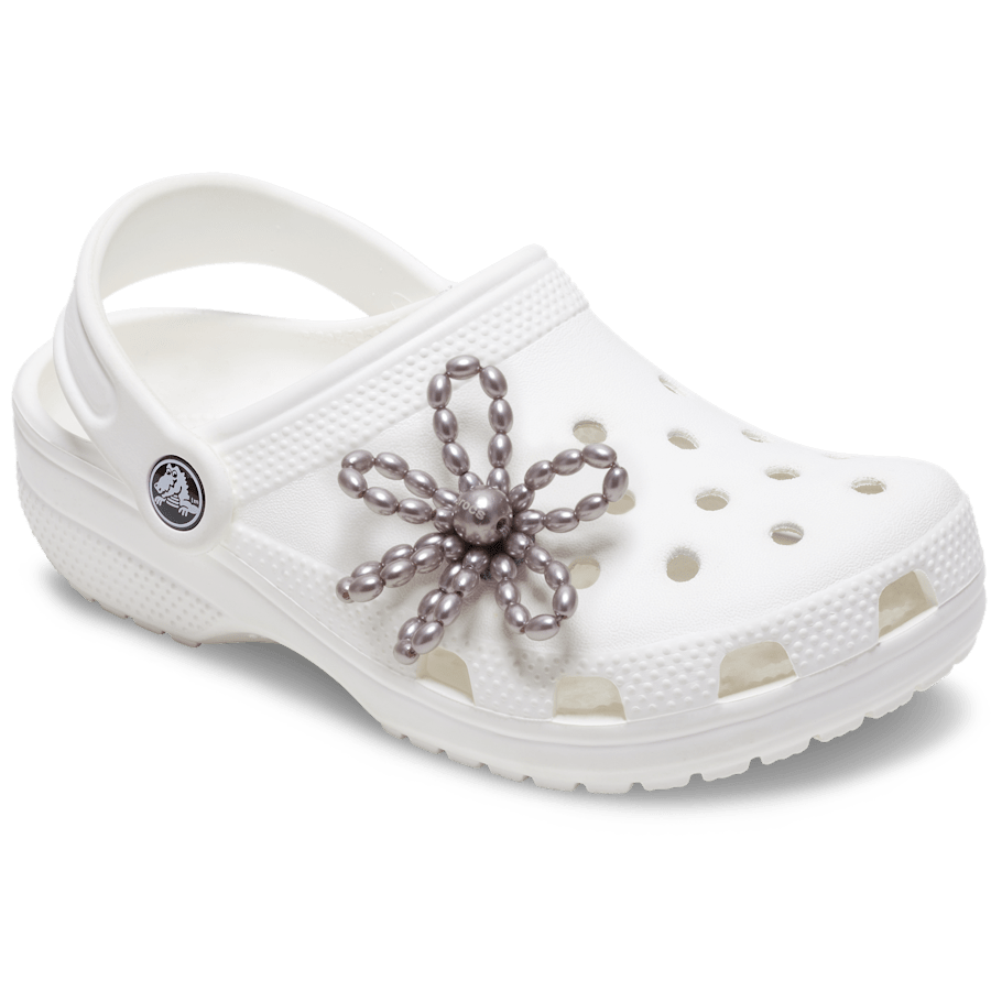 Crocs|Grey Pearl Beaded Daisy Jibbitz™ charms