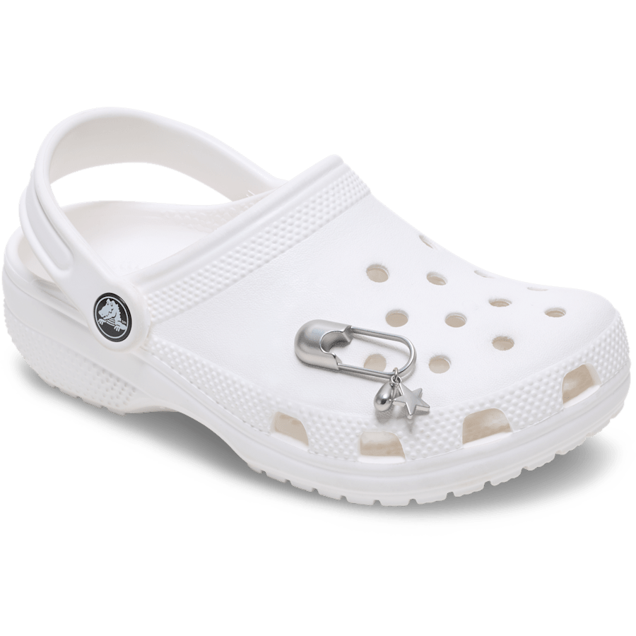 Crocs|Silver Meta Safety Pin Jibbitz™ charms
