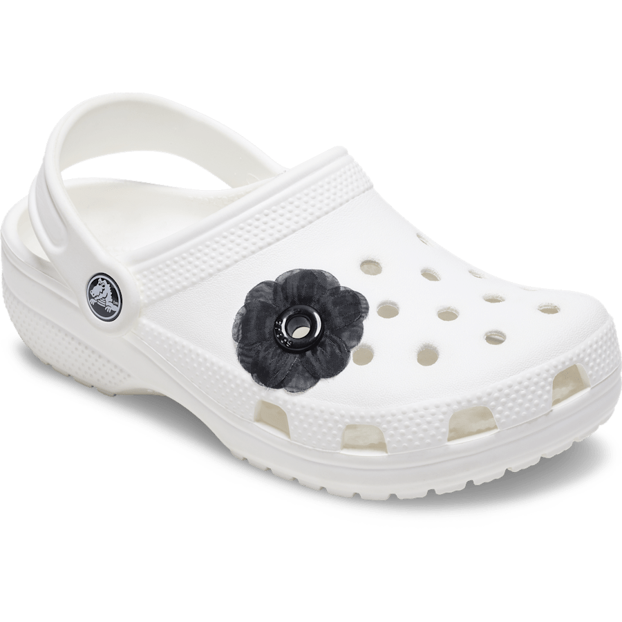 Crocs|Black Chiffon Grommet Jibbitz™ charms