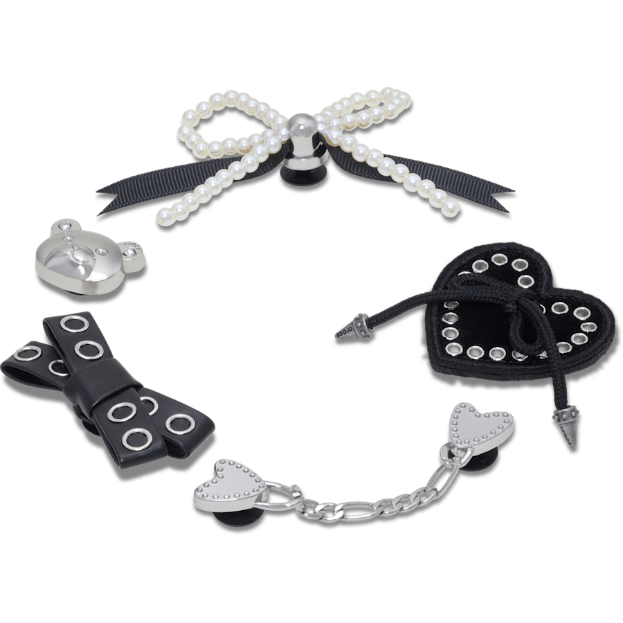 Crocs|Indie Luxe Silver 5 Pack Jibbitz™ charms