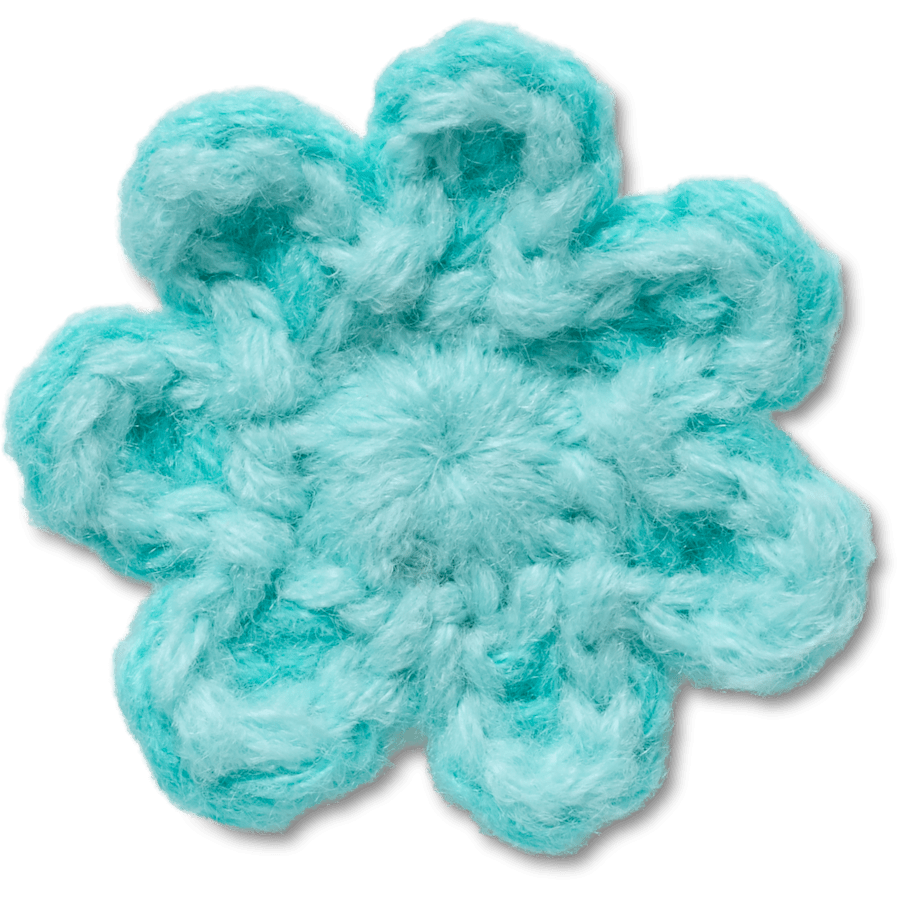 Crocs|Crochet Blue Flower Jibbitz™ charms