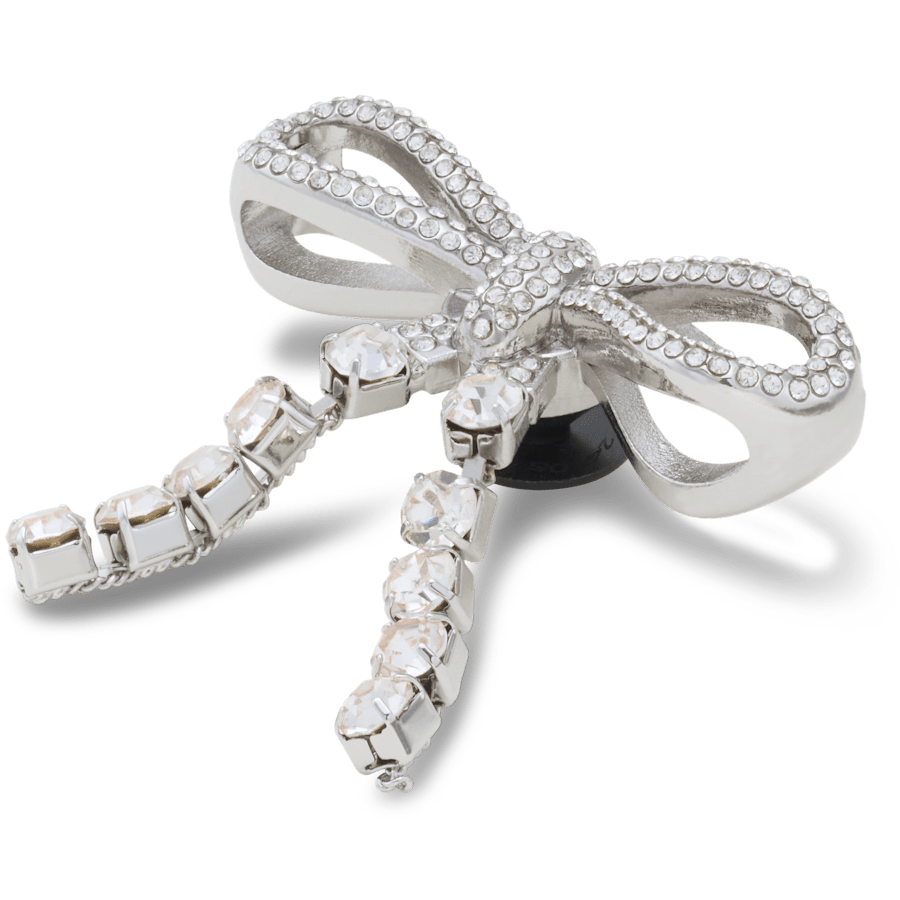 Crocs|Silver Gem Bow Jibbitz™ charms
