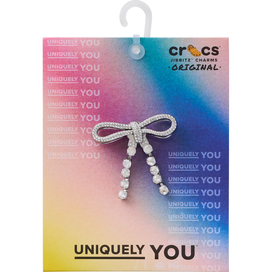 Crocs|Silver Gem Bow Jibbitz™ charms