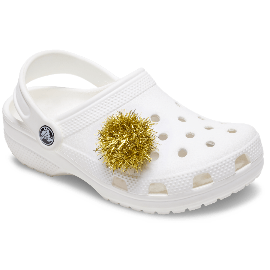Crocs|Gold Tinsel Pom Jibbitz™ charms