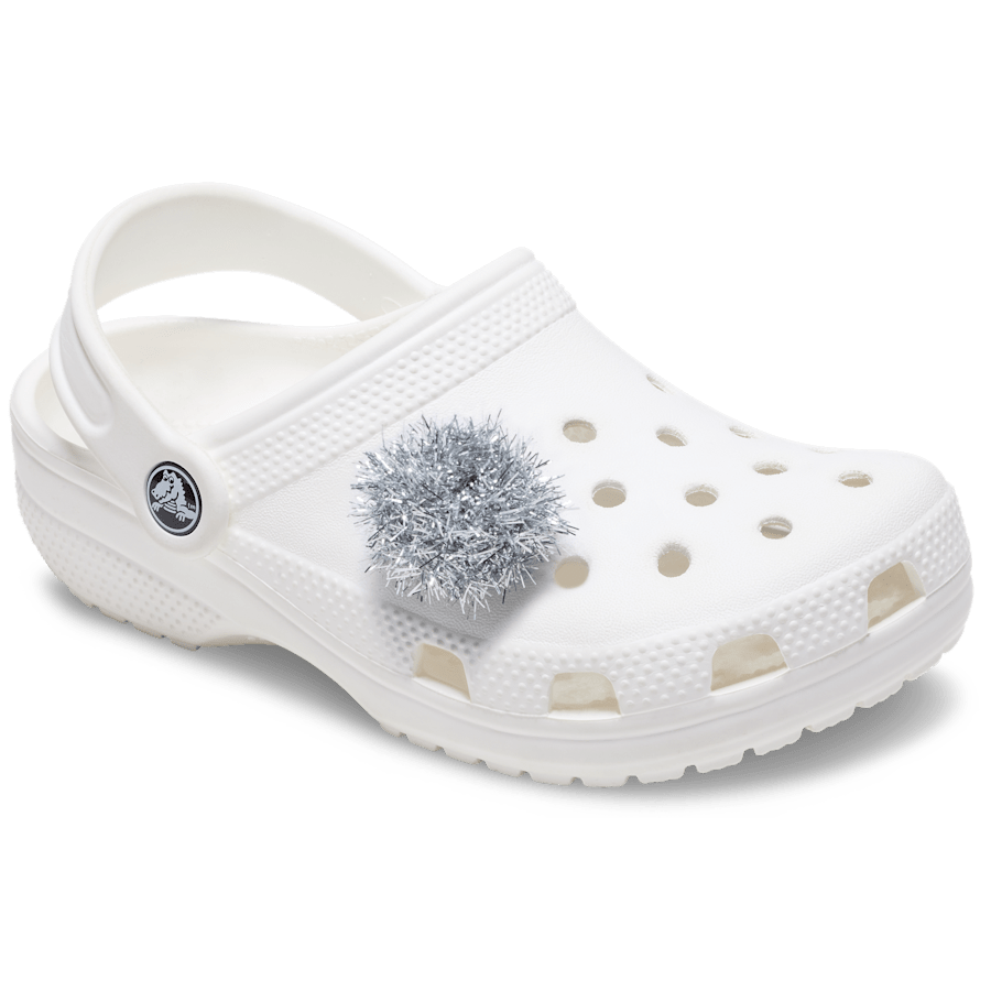 Crocs|Silver Tinsel Pom Jibbitz™ charms