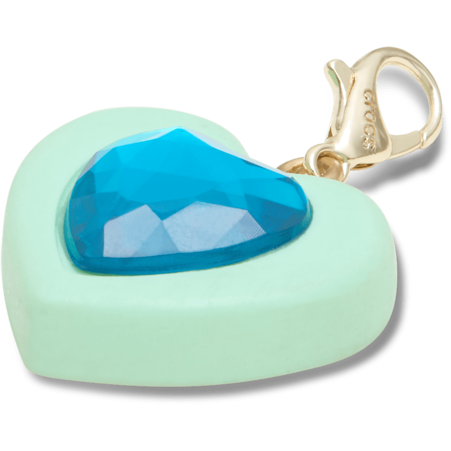 Crocs|Blue Heart Sim Gem Charm Jibbitz Shoe Charm