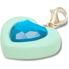 Crocs|Blue Heart Sim Gem Charm Jibbitz Shoe Charm