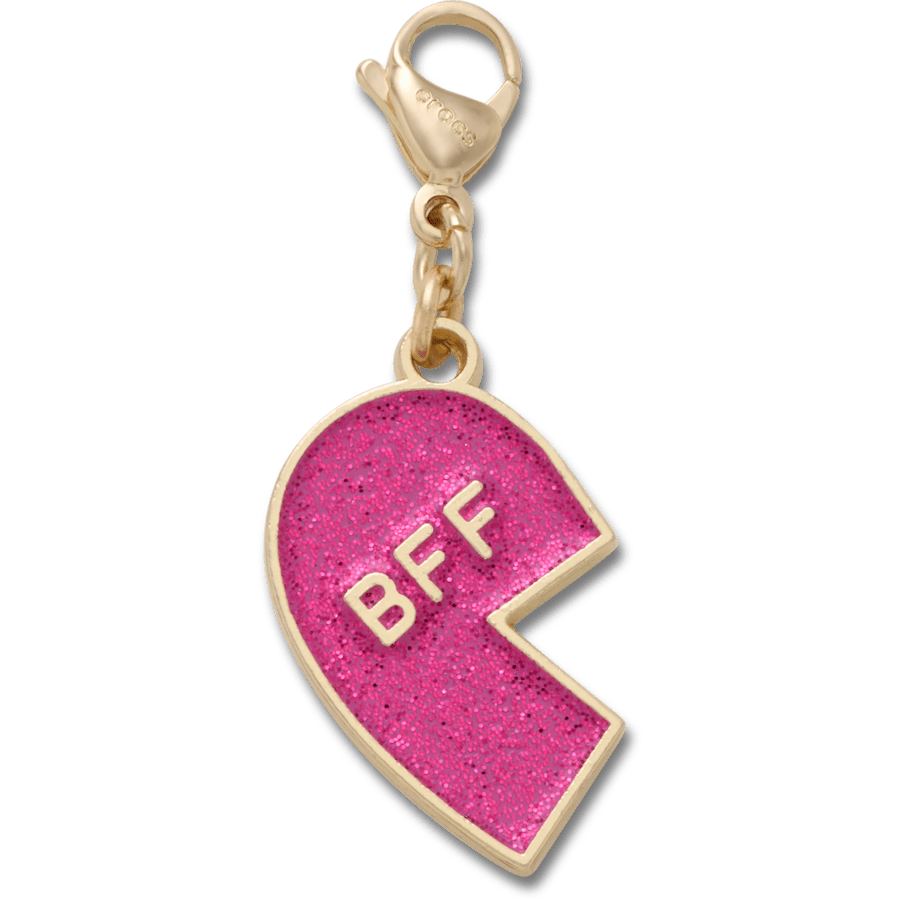 Crocs|Pink Glitter BFF Charm Left Jibbitz Shoe Charm