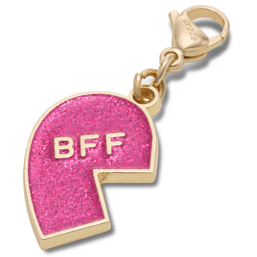 Crocs|Pink Glitter BFF Charm Left Jibbitz Shoe Charm