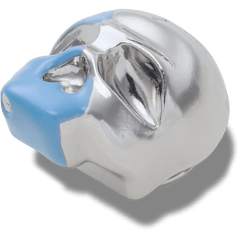 Crocs|Silver and Blue Enamel Skull Jibbitz™ charms