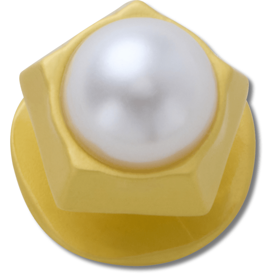 Crocs|Gold Pentagon Pearl Jibbitz™ charms
