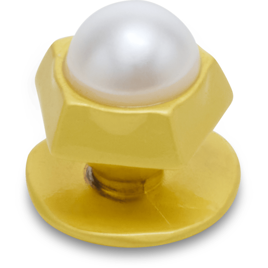 Crocs|Gold Pentagon Pearl Jibbitz™ charms