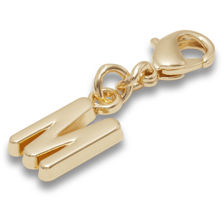 Crocs|Gold Letter M Charm Jibbitz™ charms