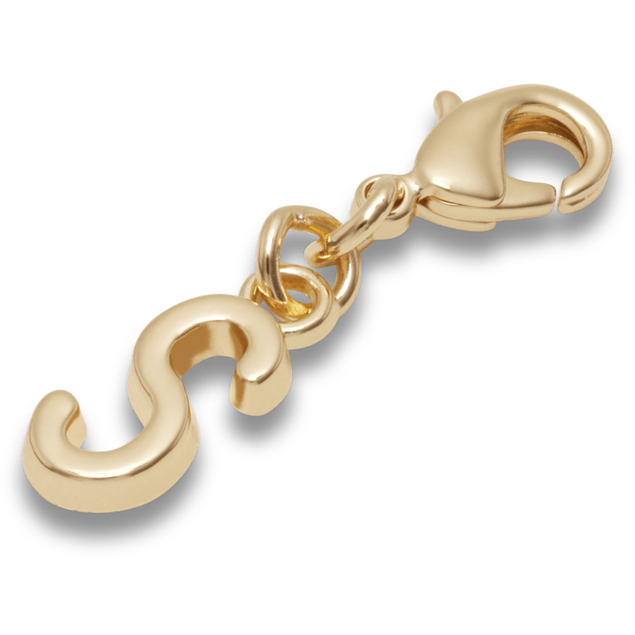 Crocs|Gold Letter S Charm Jibbitz™ charms