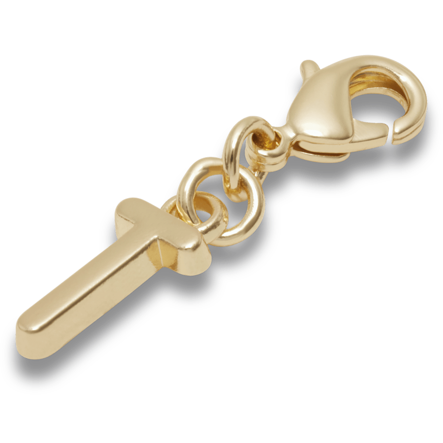Crocs|Gold Letter T Charm Jibbitz™ charms