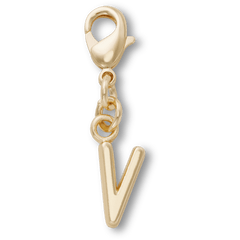 Crocs|Gold Letter V Charm Jibbitz™ charms