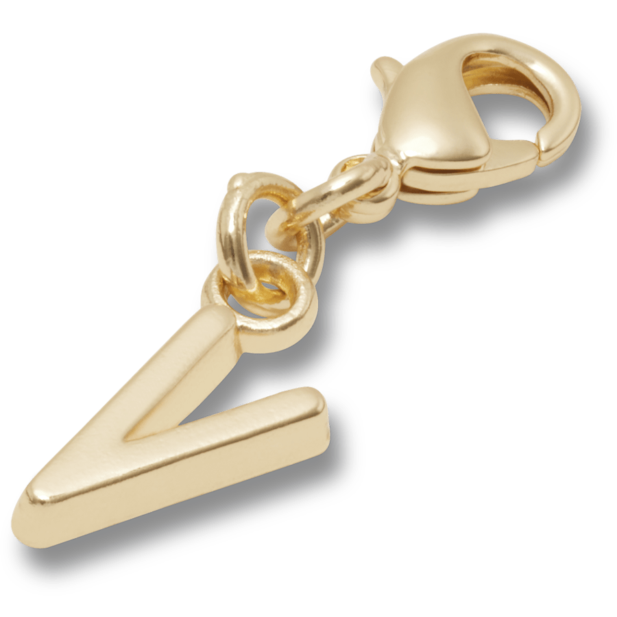 Crocs|Gold Letter V Charm Jibbitz™ charms