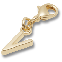 Crocs|Gold Letter V Charm Jibbitz™ charms
