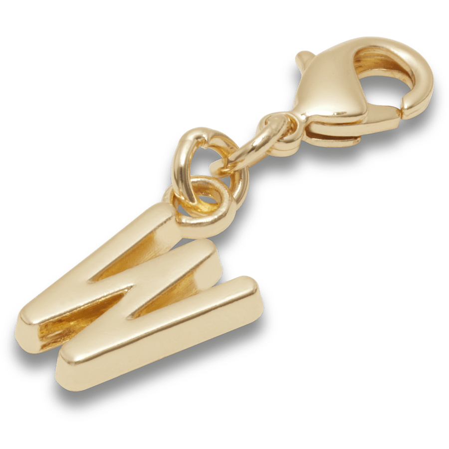 Crocs|Gold Letter W Charm Jibbitz™ charms