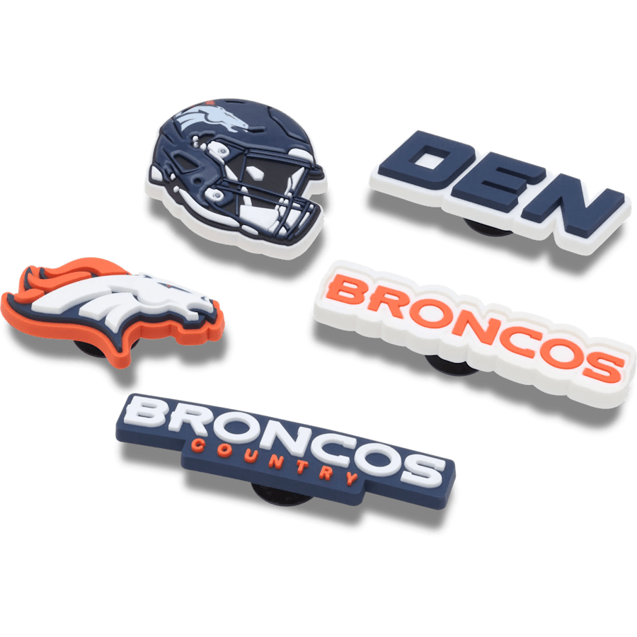 Crocs|NFL Denver Broncos 5 Pack Jibbitz Shoe Charm