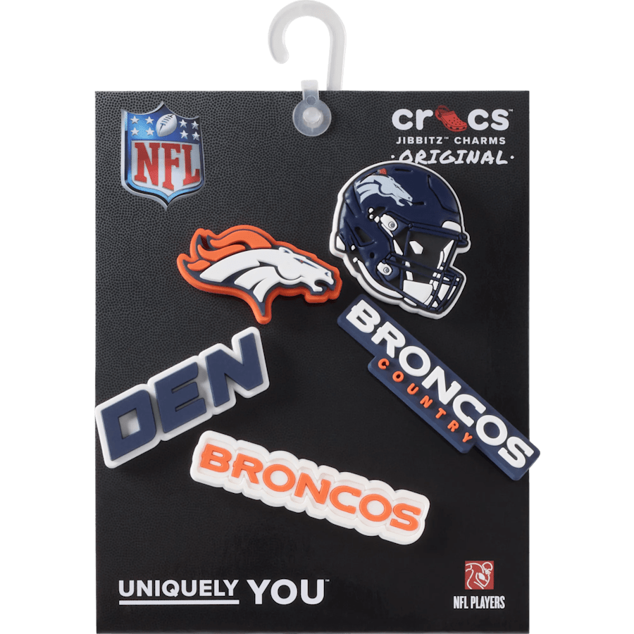Crocs|NFL Denver Broncos 5 Pack Jibbitz Shoe Charm