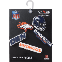 Crocs|NFL Denver Broncos 5 Pack Jibbitz Shoe Charm