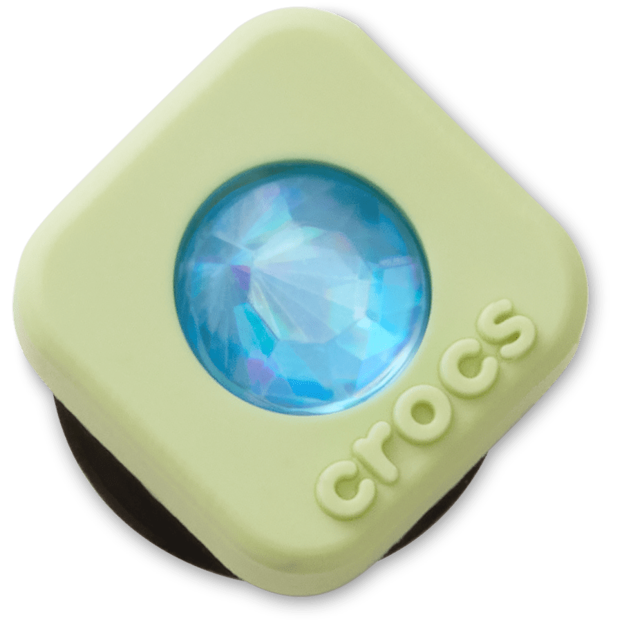 Crocs|Green PVC Square SMT Gem Jibbitz™ charms