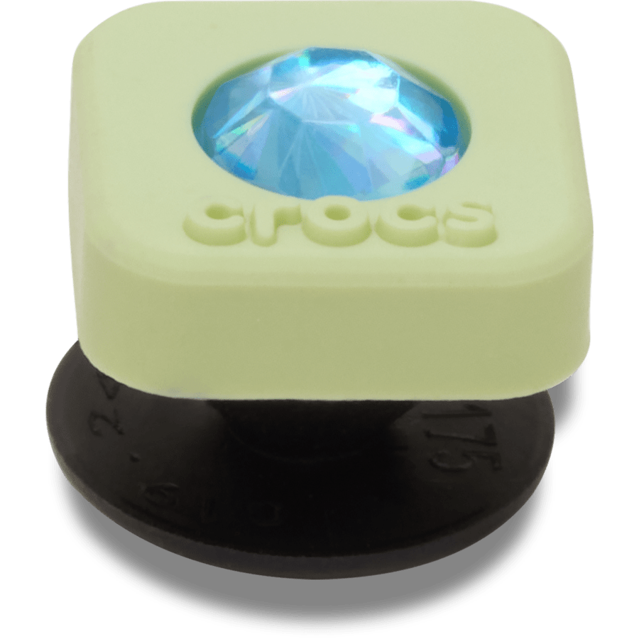 Crocs|Green PVC Square SMT Gem Jibbitz™ charms