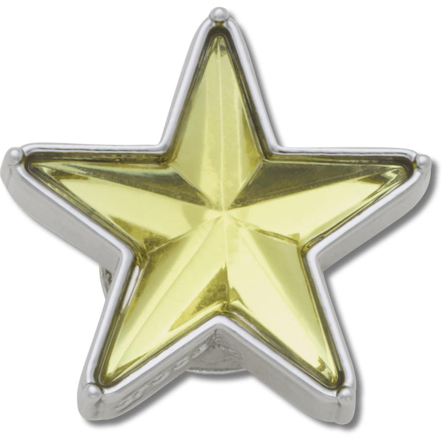 Crocs|Silver and Green SMT Gem Star Jibbitz™ charms