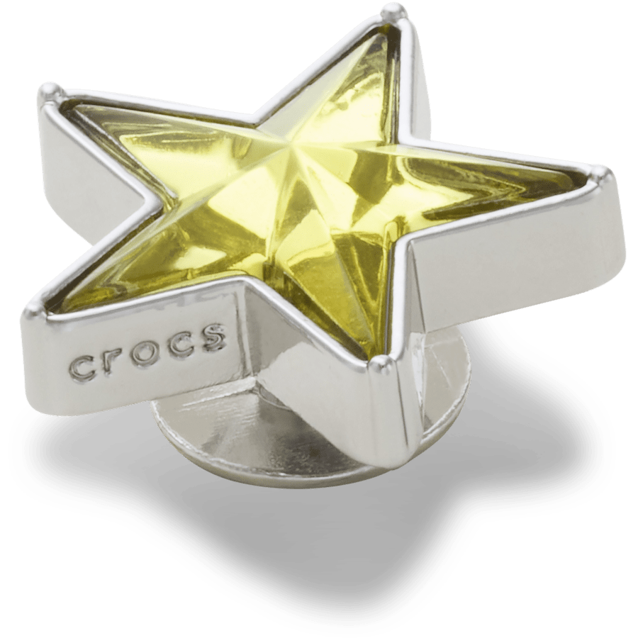 Crocs|Silver and Green SMT Gem Star Jibbitz™ charms