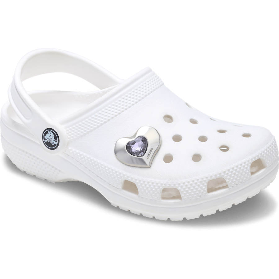 Crocs|SilverandPurple SMT Gem Heart Jibbitz™ charms