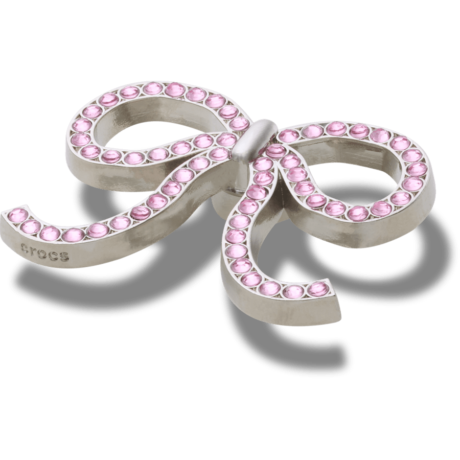 Crocs|Pink Glittery Bow Jibbitz™ charms