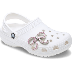 Crocs|Pink Glittery Bow Jibbitz™ charms