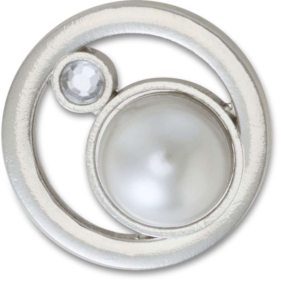 Crocs|Silver Ring With Pearl Jibbitz™ charms