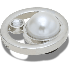 Crocs|Silver Ring With Pearl Jibbitz™ charms