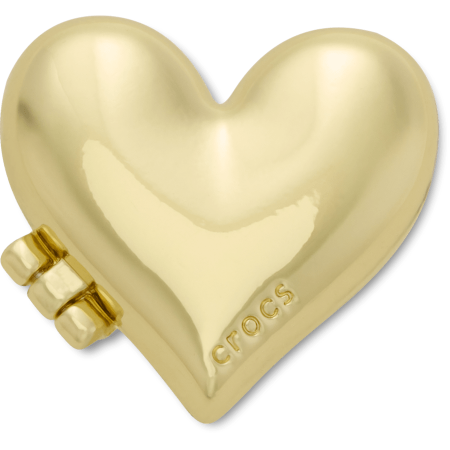 Crocs|Gold Bubble Locket Heart Jibbitz™ charms