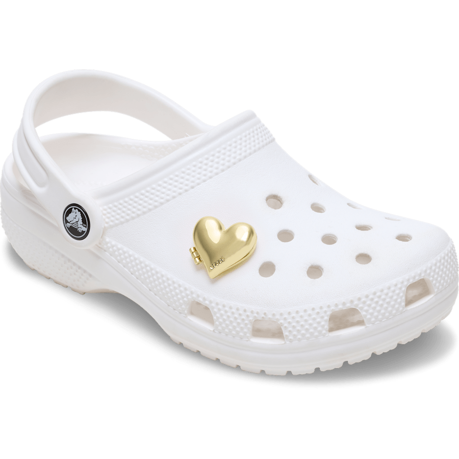 Crocs|Gold Bubble Locket Heart Jibbitz™ charms