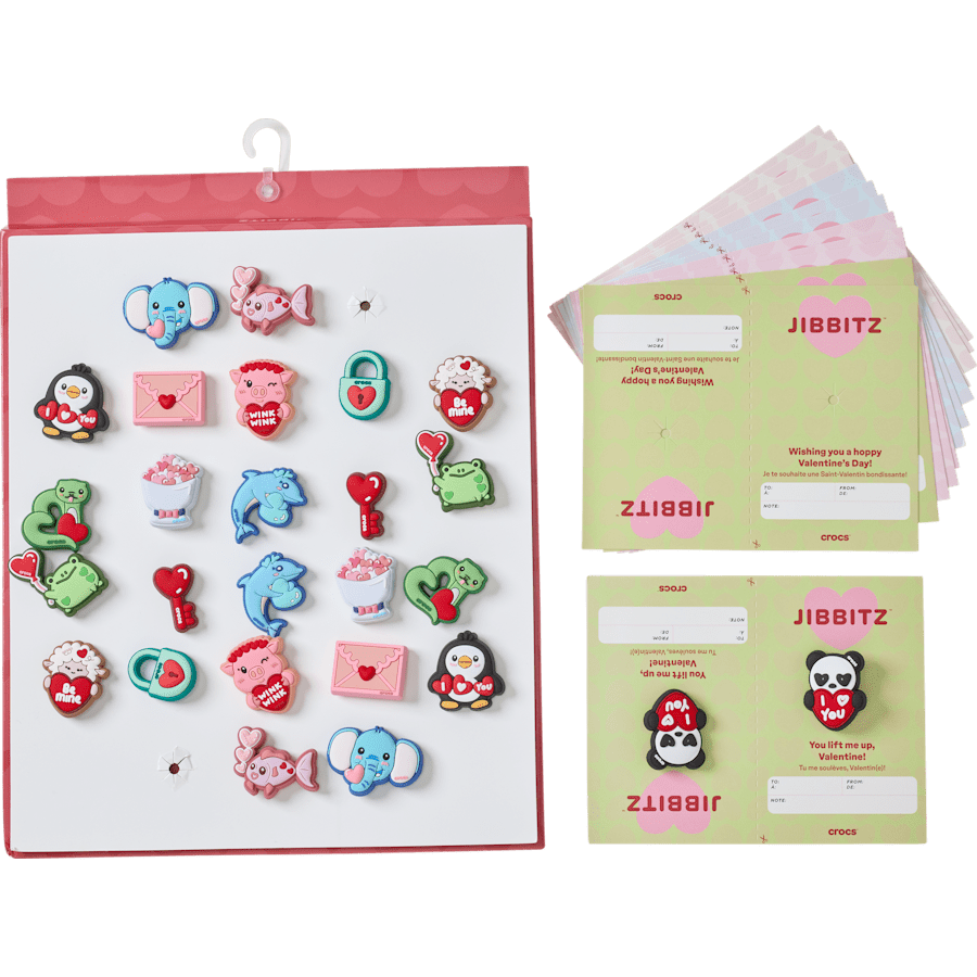 Crocs|Valentines Day Card 26 Pack Jibbitz™ charms